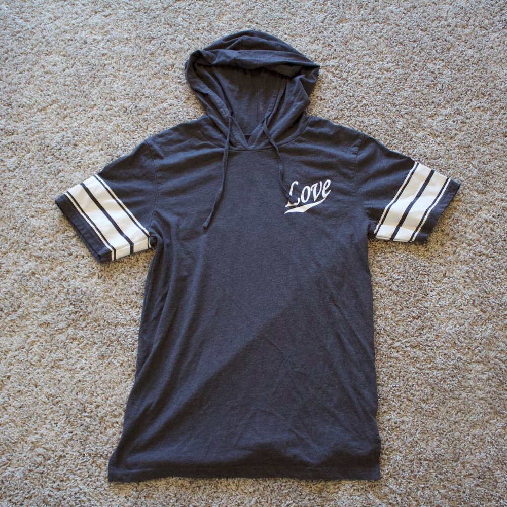 Grey T-shirt hoodie